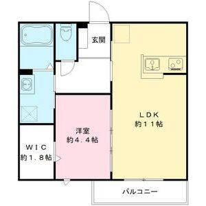 1LDK 間取り図