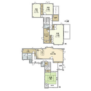 4LDK 間取り図