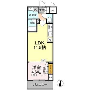 1LDK 間取り図