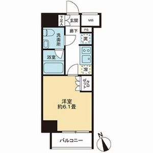 1K 間取り図