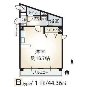 ワンルーム 間取り図