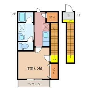 1K 間取り図