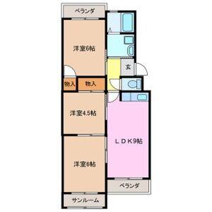 3DK 間取り図