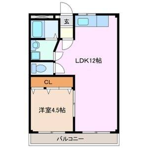 1LDK 間取り図