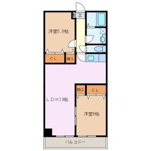 2LDK 間取り図