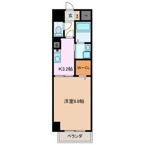 1K 間取り図