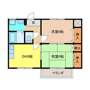 2DK 間取り図