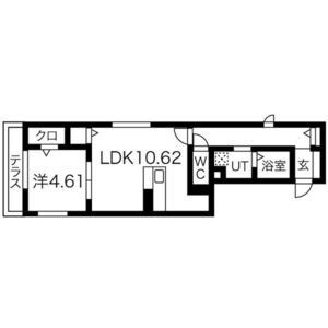 1LDK 間取り図