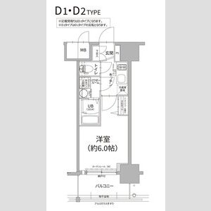 1K 間取り図