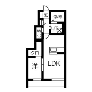 1LDK 間取り図