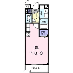 1K 間取り図