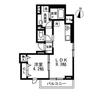 1LDK 間取り図