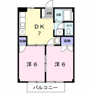 2DK 間取り図