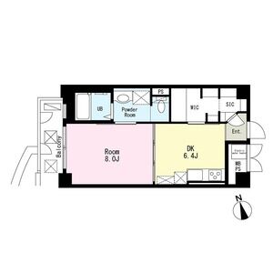 1DK 間取り図