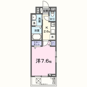 1K 間取り図