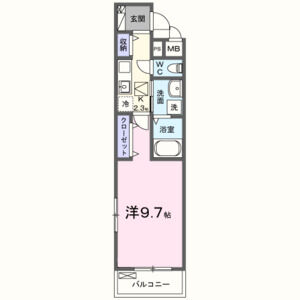 1K 間取り図