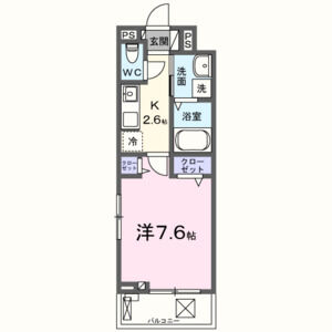 1K 間取り図