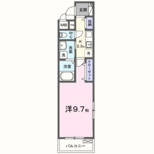 1K 間取り図