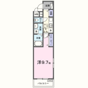 1K 間取り図