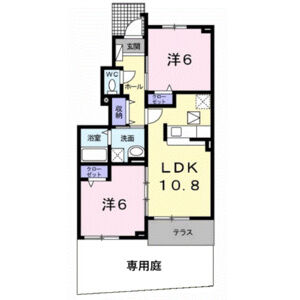 2LDK 間取り図