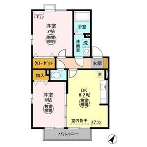 2DK 間取り図