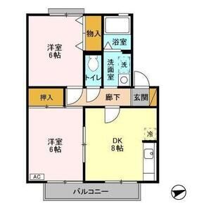 2DK 間取り図
