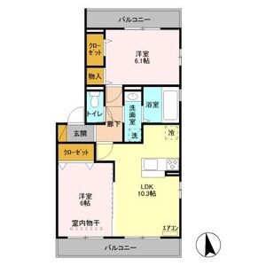 2LDK 間取り図