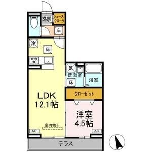 1LDK 間取り図