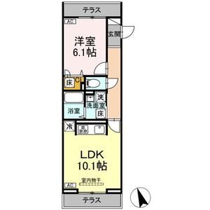 1LDK 間取り図