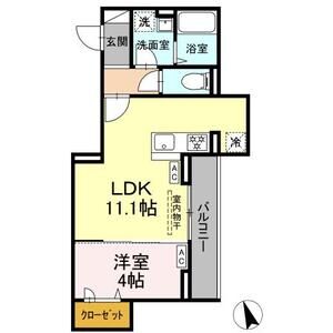 1LDK 間取り図