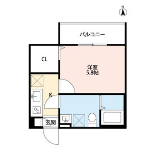 1K 間取り図