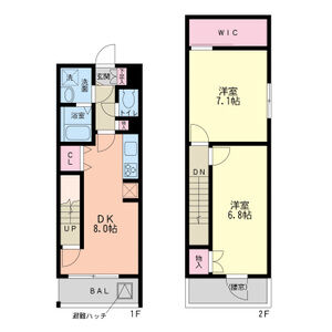 2DK 間取り図
