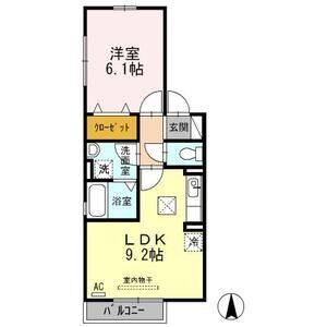 1LDK 間取り図