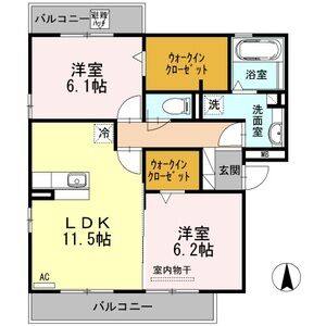 2LDK 間取り図