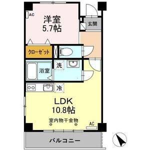 1LDK 間取り図