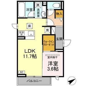 1LDK 間取り図