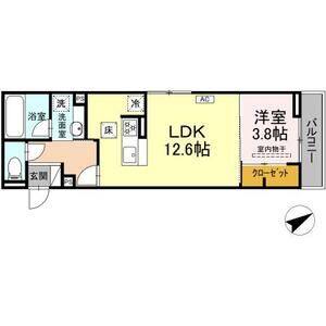 1LDK 間取り図