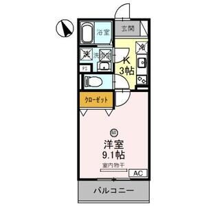 1K 間取り図