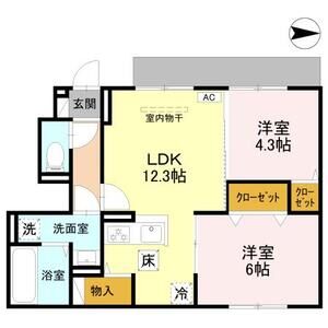 2LDK 間取り図