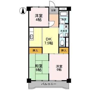 3DK 間取り図