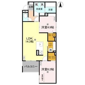 2LDK 間取り図