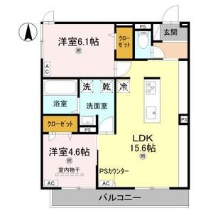 2LDK 間取り図