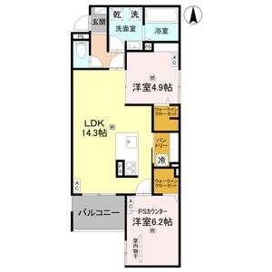 2LDK 間取り図