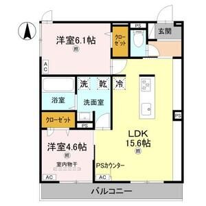 2LDK 間取り図