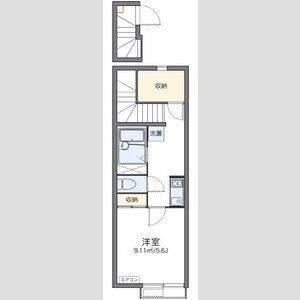 1K 間取り図