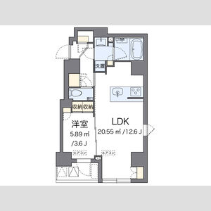 1LDK 間取り図