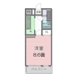 1K 間取り図