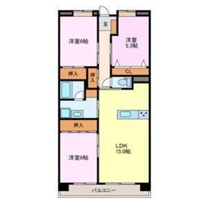 3LDK 間取り図