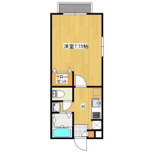 1K 間取り図