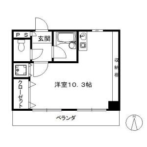 1K 間取り図